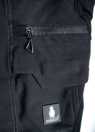 Штаны брюки рабочие mascot accelerate 18079 black work trousers with kneepad pockets cordura (30.5)7 фото