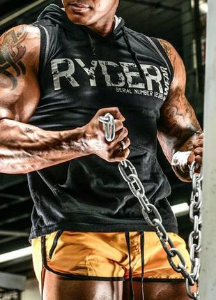 Безрукавка чоловіча з капюшоном "ryderwear" чорна