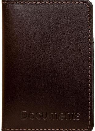 Обложка для документов dnk leather коричневый2 фото