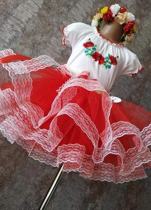 Фатиновая юбка с кружевом2 фото