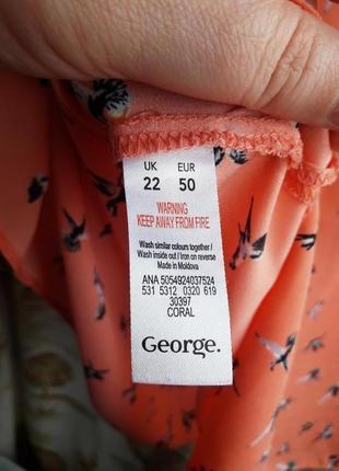 Легка блуза з птахами від george 4xl6 фото