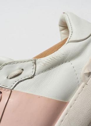 Valentino garavani open sneaker in white calfskin leather женские кроссовки7 фото