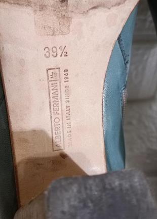 Итальянские кожаные ботинки от бренда alberto размер 39,59 фото