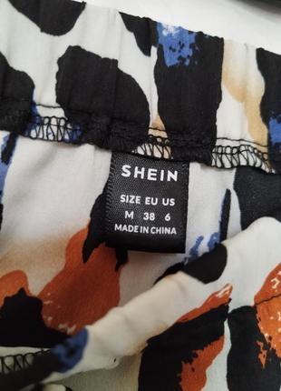 Ассиметричная легкая юбка на резинке в принт shein2 фото