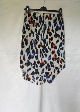 Ассиметричная легкая юбка на резинке в принт shein3 фото