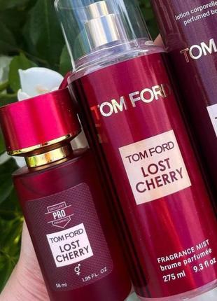 Набор подарочный парфюмированный спрей для тела 275 мл +духи tom ford lost cherry 58 мл