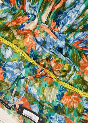 Роскошное платье плиссе в цветочный принт5 фото