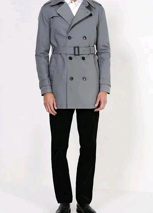 Плащ burton menswear london l сірий новий.