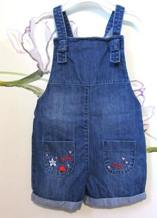 Фирменный джинсовый ромпер комбинезон комбез шорты для девочки 5-6 лет 110-116