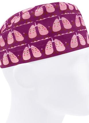 Медицинская шапочка шапка мужская тканевая многоразовая принт лёгкие1 фото