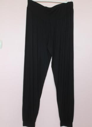 Черные трикотажные брюки, брюки, брюки, султанки трикотаж 52-54 г.1 фото