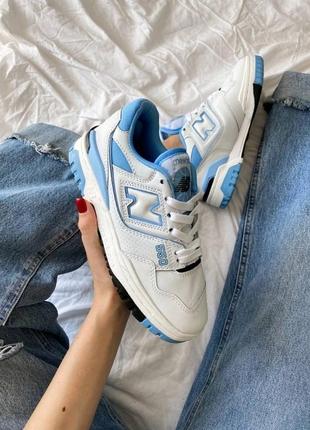 Кроссовки мужские и женские  new balance 550 white blue 36