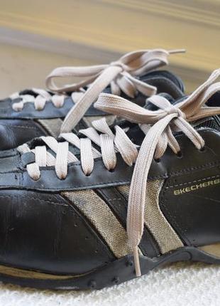 Кожаные туфли мокасины сникерсы лоферы слипоны skechers р. 456 фото