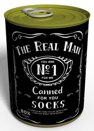 Canned socks the real man - gift for man - gift idea for man