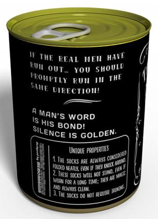 Canned socks the real man - gift for man - gift idea for man