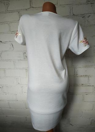Сукня-футболка біла2 фото