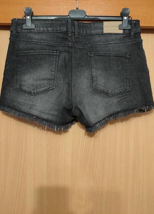 Черные джинсовые шорты с бахромой esmara, l,xl размер2 фото