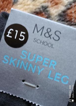 (163) чудесные классические брючки super skinny  marks & spencer 14/16 лет8 фото