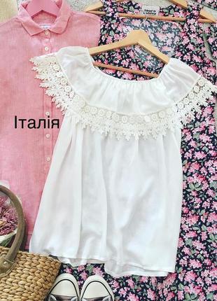 Итальянская белая блуза