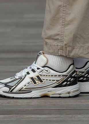 Мужские кроссовки new balance 1906r white\gold