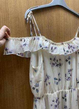 Білий сарафан,сарафан максі,бежевий сарафан,сукня міді,сукня у квітковий принт3 фото
