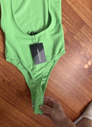 Зеленый купальник  крутой женский летний боди  тренд сексуальные бодик от plt высокая посадка3 фото