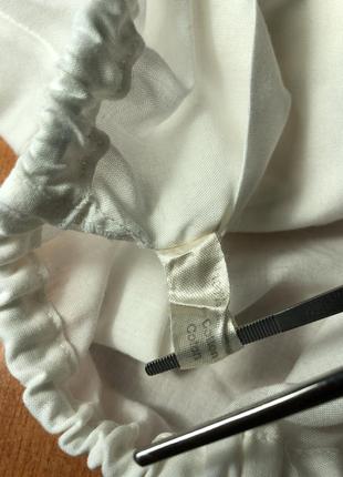 Винтаж белая баварская короткая блузка кроп-топ хлопок оборки пышный рукав6 фото