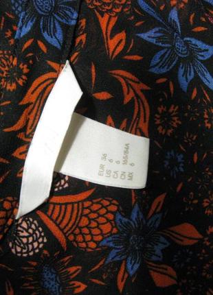 Легка літня шифонова напівпрозора блузка туніка безрукавка сорочка h&mкм1688 застібається на ґудзики10 фото