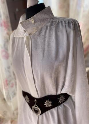 Винтажная блуза из тонкого полиэстра 44 европейский2 фото