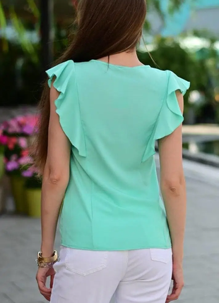 Блуза женская мятная код п7082 фото