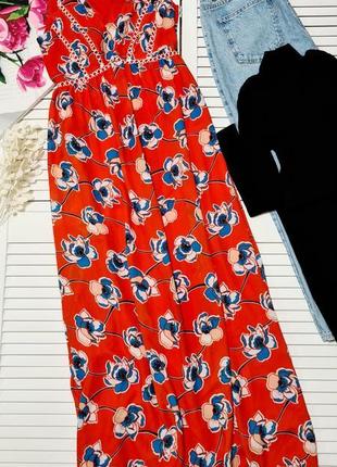 Длинное летнее шифоновое платье в цветочный принт dorothy perkins4 фото