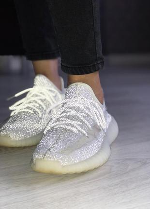 Кроссовки  adidas yeezy 350 full reflective (весна/лето/осень)