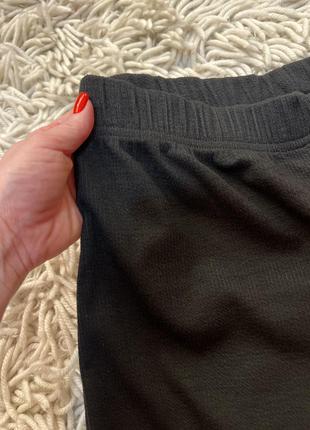 Кюлоты капри укороченные штаны в рубчик летние черные классные стильные легкие практичные4 фото