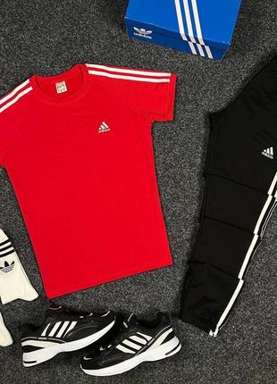 Чоловічий спортивний костюм adidas футболка + штани 🔝2 фото