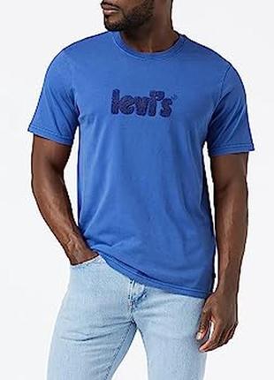 Футболка от levi's levis левайс men's relaxed fit crewneck poster logo t-shirt