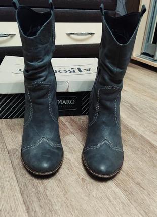 Кожаные полусапожки