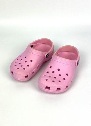 Тапки crocs оригинал розовые тапочки кроксы размер c10 273 фото