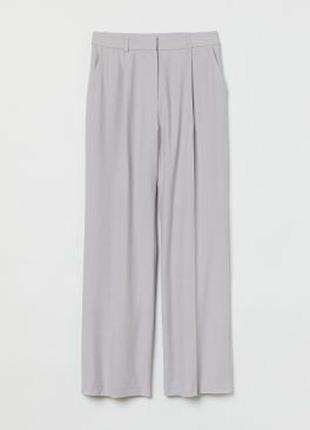 Лавандовые брюки вискоза лен h&m