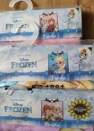 Детское полотенце пончо ельза кулина, ледяное сердце disney, р.50*50, хлопок