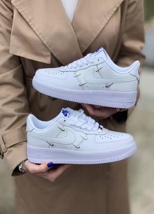 Кроссовки nike air force 1 женские найк аир форс 1 кожа nike air max кожаные кроссовки найк аир форс белые кожа1 фото