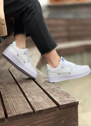 Кроссовки nike air force 1 женские найк аир форс 1 кожа nike air max кожаные кроссовки найк аир форс белые кожа8 фото