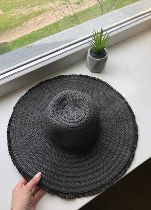 Соломенная шляпа с широкими полями с лентой2 фото