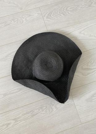 Соломенная шляпа с широкими полями с лентой3 фото