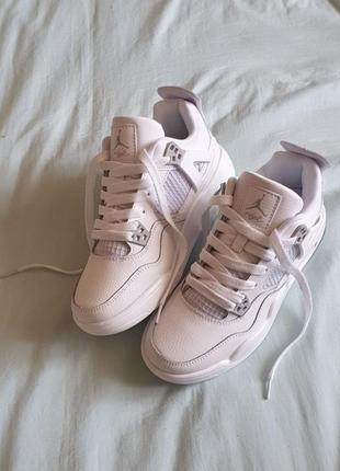 Кроссовки nike air jordan 4 •white•9 фото