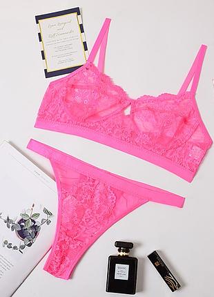 Комплект нижнего белья ellolace розовый