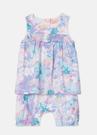 Joules uma blue mermaid ditsy babygrow romper ромпер
