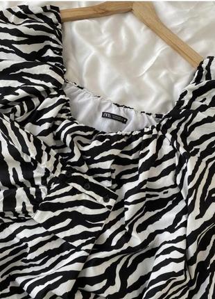 Сукня зебра принт zara8 фото