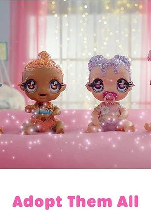 Лялька glitter babyz lila wildboom пупс з блискітками ліла вайлдбум, що змінює колір8 фото