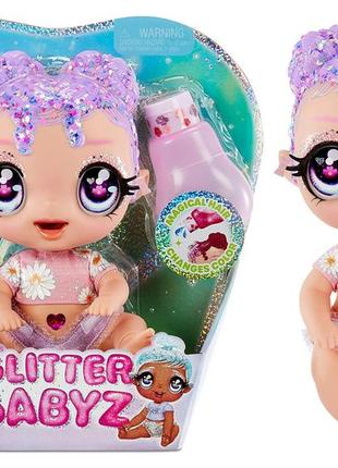 Лялька glitter babyz lila wildboom пупс з блискітками ліла вайлдбум, що змінює колір