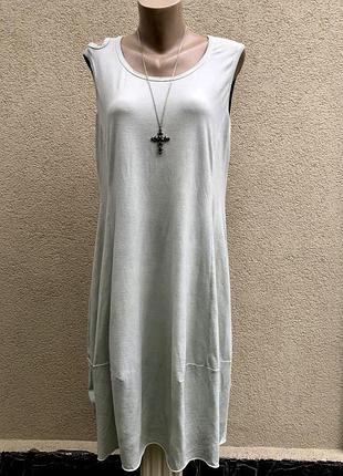 Сукня-майка,сарафан відкритими плечима,барило по стегнах,бавовна,выворка,великий розмір